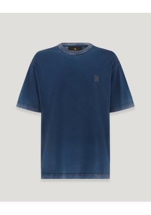 Belstaff Hockley T-shirt Men's Negative Dye Jersey Insignia Blue Size S