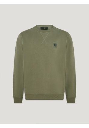Belstaff Sweatshirt Men's Cotton Fleece Surplus Green Size XL