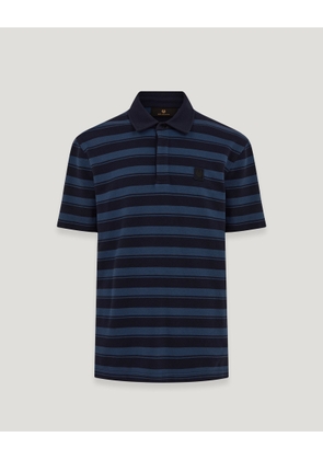 Belstaff River Polo Men's Cotton Pique Insignia Blue / Dark Ink Size S