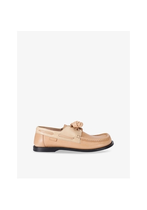 Womens Loewe Campo Leather Loafers