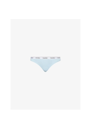 Womens Calvin Klein Icon Logo Stretch-Cotton Thong