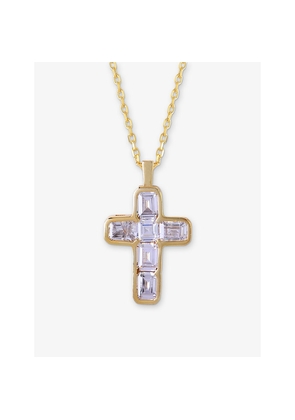 Womens La Maison Couture Ece London The Fortuna Cross 22ct Yellow Gold Vermeil and Zircon Necklace