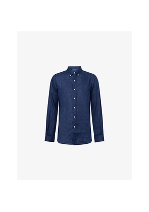 Mens Polo Ralph Lauren Button-Down Long-Sleeves Linen Shirt