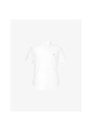 Mens Polo Ralph Lauren Button-Down Short-Sleeves Cotton-Poplin Shirt