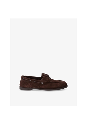 Mens John Lobb Foil Suede Boat Shoes