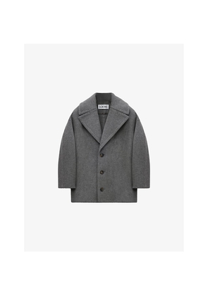Womens Loewe Relaxed-Fit Brushed Wool Coat