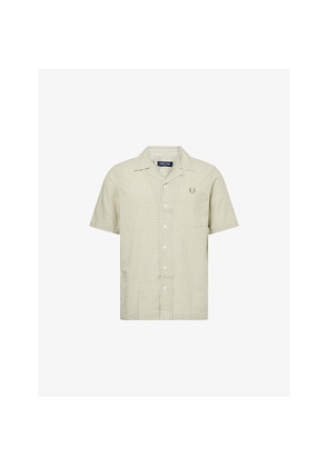 Mens Fred Perry Gingham Seersucker Cotton-Blend Shirt