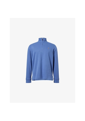 Mens Polo Ralph Lauren Embroidered-Logo Estate Rib Knitted Top