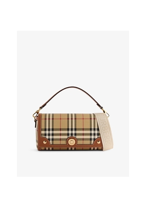 Womens Burberry Note Small Coated-Canvas Cross-Body Bag