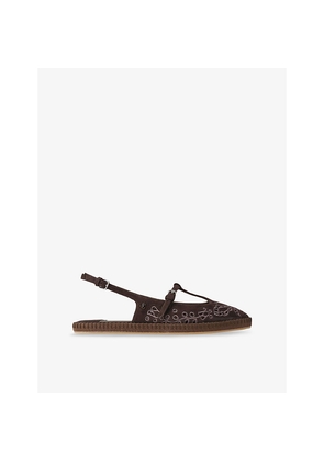 Womens Jimmy Choo Amiee Suede Flat Espadrilles