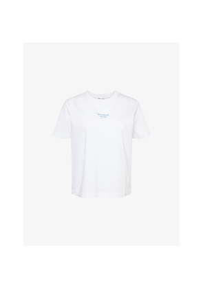 Womens Samsoe Samsoe Sacamino Printed Cotton-Jersey T-Shirt