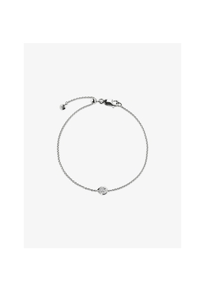 Womens Monica Vinader Pear-Shaped 0.06ct Lab-Grown Diamond and Sterling-Silver Chain Bracelet