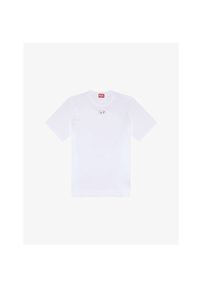 Mens Diesel T Adjust Logo-Embroidered Short-Sleeve Cotton T-Shirt