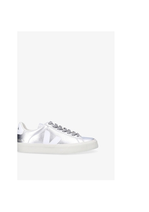 Womens Veja Campo Metallic Leather Low-Top Trainers