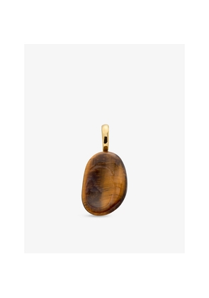 Womens Monica Vinader Aria 18ct Yellow Gold Vermeil and Tiger's Eye Pendant