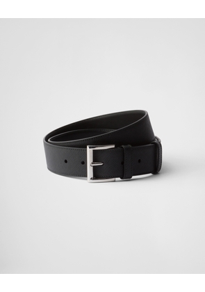 Saffiano leather belt