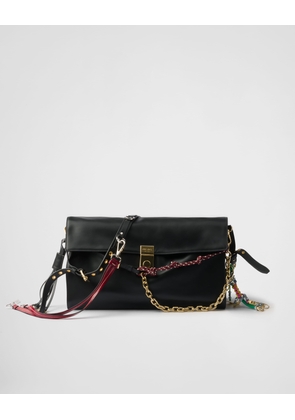 Prada Soft Sound large leather shoulder bag with charms