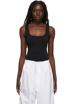 ÉTERNE SSENSE Exclusive Black Nylon Jersey Bodysuit