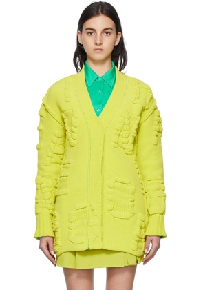 Bottega Veneta Yellow Nylon Cardigan