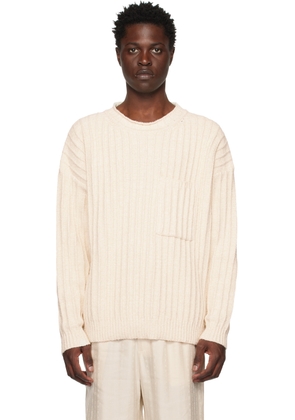 Golden Goose Off-White Patch Pocket Sweater