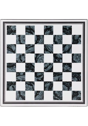 Versace Black Barocco Checkers & Chess Set