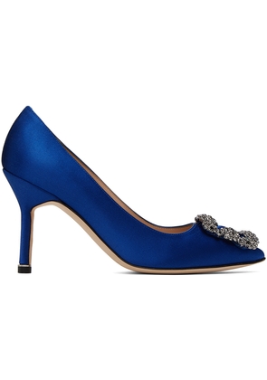 Manolo Blahnik Blue Hangisi Heels