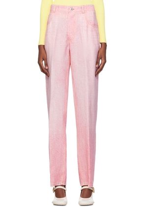 Bottega Veneta Pink & White Printed Trousers