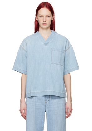 Bottega Veneta Blue Bleached Denim Shirt