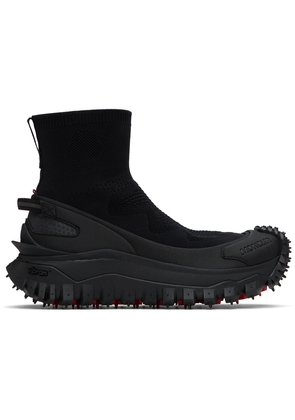 Moncler Black Trailgrip Knit High Top Sneakers