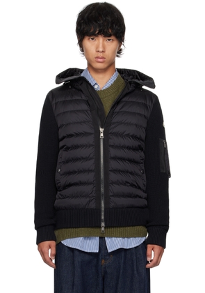 Moncler Black Hooded Down Jacket
