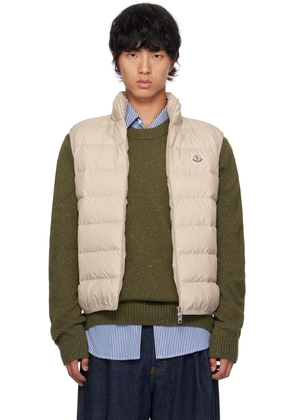 Moncler Beige Contrin Down Vest