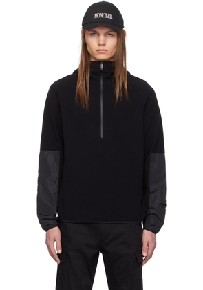 Moncler Black Half-Zip Hoodie
