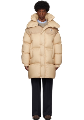 Moncler Beige Verone Long Down Jacket