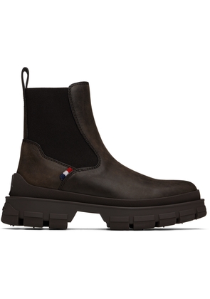 Moncler Brown Hevea Chelsea Boots