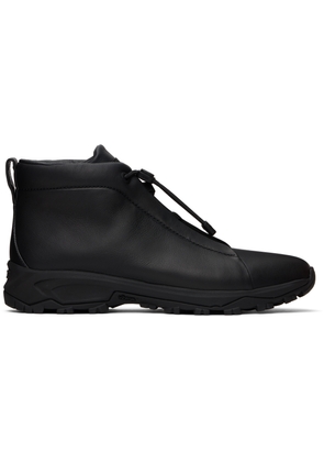 ZEGNA Black Triple Stitch High-Top Sneakers