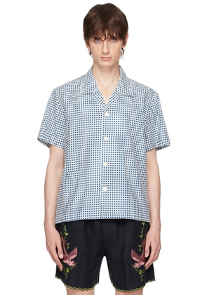 Bode Blue & White Hyannis Shirt