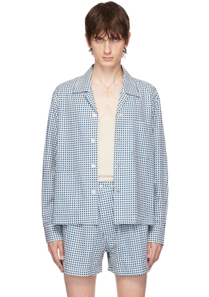 Bode Blue & White Hyannis Shirt