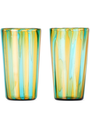 Akua Objects Blue & Yellow Small Augusta Glass Set
