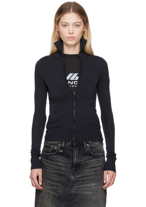 Balenciaga Black BB Paris Icon Zip Up Sweater