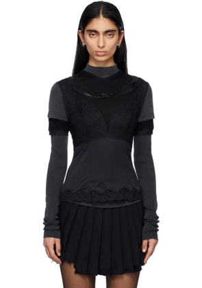 Balenciaga Black Layered Top