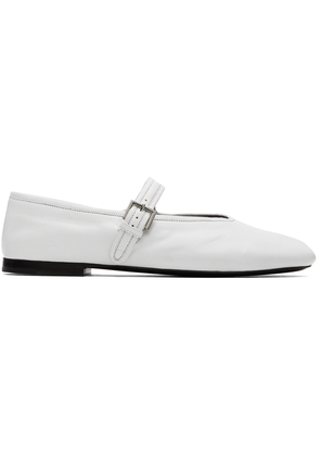 The Row White Boheme MJ Ballerina Flats