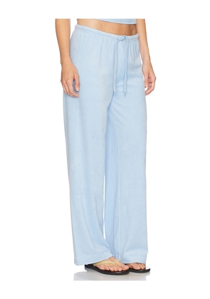 GUIZIO Dani Terry Pant in Baby Blue. Size M. Also in L, S, XL, XS, XXS.