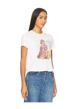 RE/DONE Puppies 50s Boxy Tee in White. Size L. Also in M, S, XS.