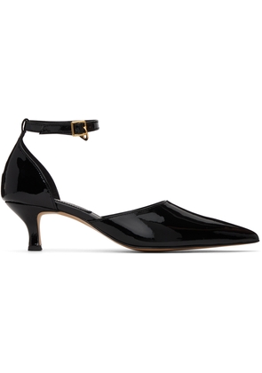RECTO Black Logo Buckle Heels