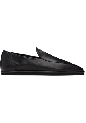 AURALEE Black Soft Leather Loafers