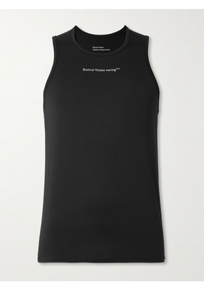DISTRICT VISION - Perforated Logo-Print Aloe Stretch-Jersey Tank Top - Men - Black - S