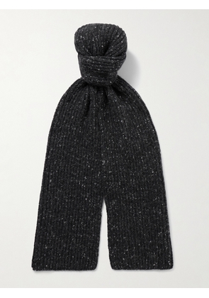 Inis Meáin - Ribbed Cashmere Scarf - Men - Black