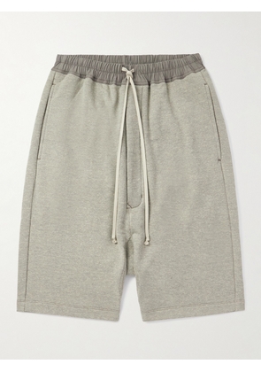 DRKSHDW By Rick Owens - Straight-Leg Shell-Trimmed Cotton-Blend Jersey Shorts - Men - Gray - XS