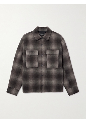 Rag & Bone - Austin Checked Wool-Blend Shirt Jacket - Men - Brown - S