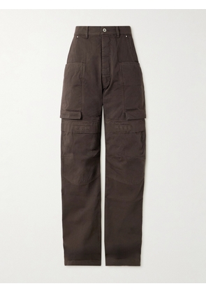 DRKSHDW By Rick Owens - Stefan Wide-Leg Cotton-Twill Cargo Trousers - Men - Brown - UK/US 28